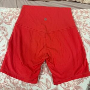 Lululemon Athletica Red Bike Shorts